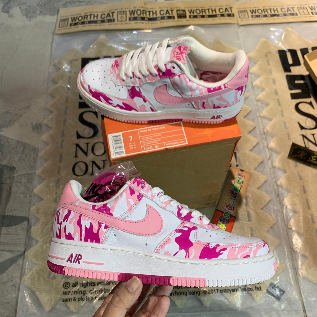 Air force 1 pink clearance camo