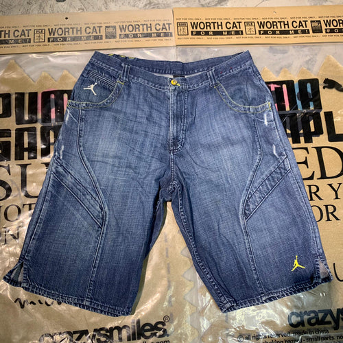 IV Vintage NIKE Air Jordan 25th Anniversary Denim Jean Shorts Size 36