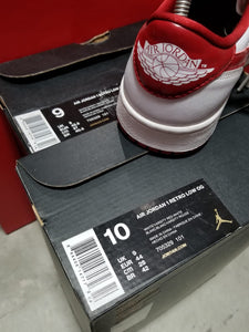 DS 2015' Nike Air Jordan 1s Low WHITE VARSITY RED