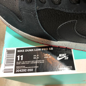 DS 2015' Nike Dunk Low Pro SB BLACK CEMENT