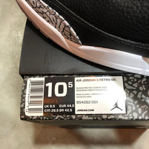 DS 2018' Nike Air Jordan 3s BLACK CEMENT